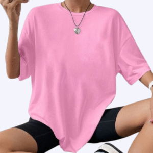Women’s Drop Shoulder Shirt – Blush Pink Comfort Fit