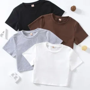 Plain Crop Tops for Women – Summer Collection